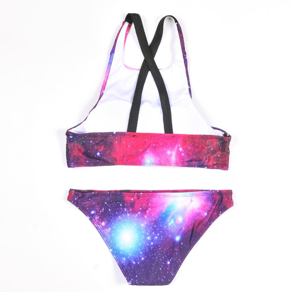 Galaxy High Neck Two Piece Swimsuit - NuLights