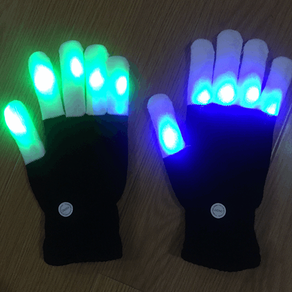 Full Finger LED Rave Gloves