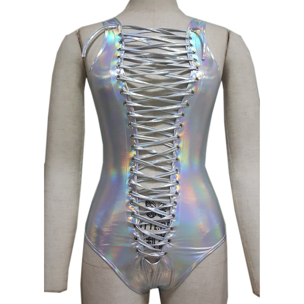 Holographic Rave Bodysuit - NuLights