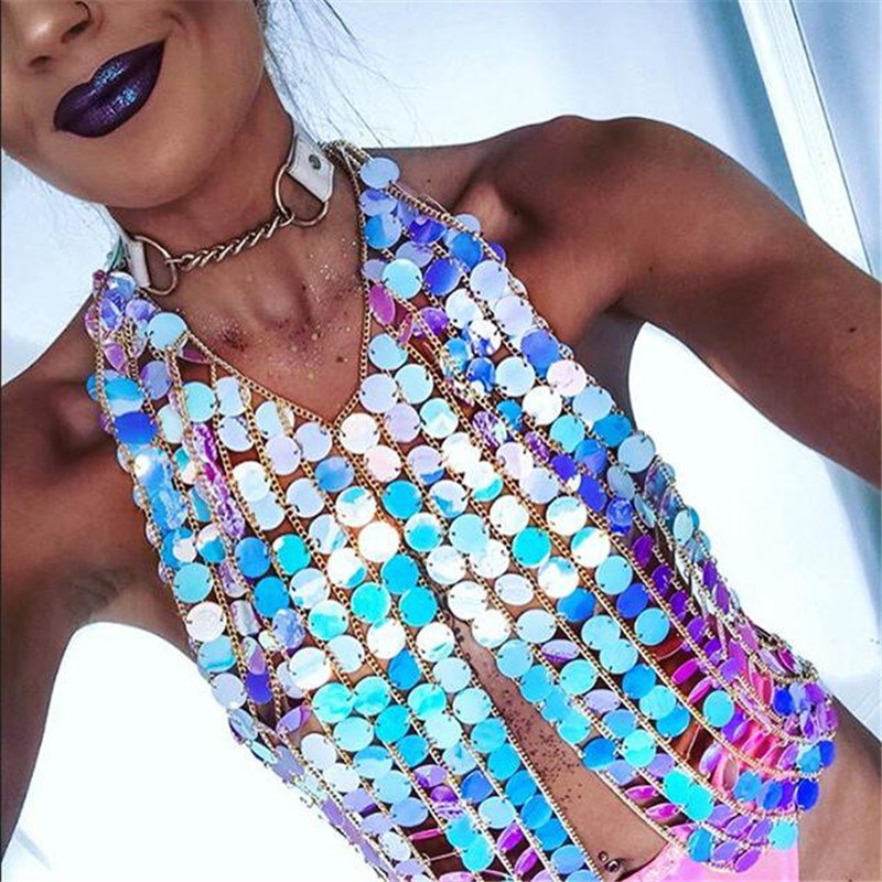 Tarif moronic del Sequind Mesh Holographic Top | NuLights