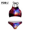 Galaxy High Neck Two Piece Swimsuit