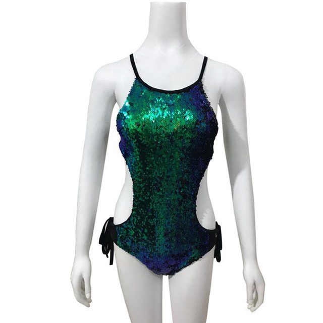 Sequined Backless Bodysuit - NuLights