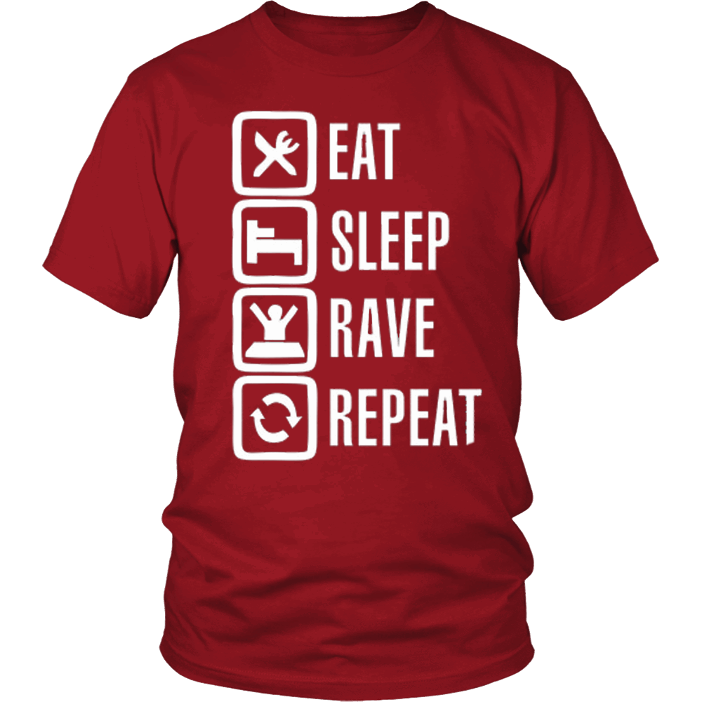 Eat Sleep Rave Repeat Tee NuLights